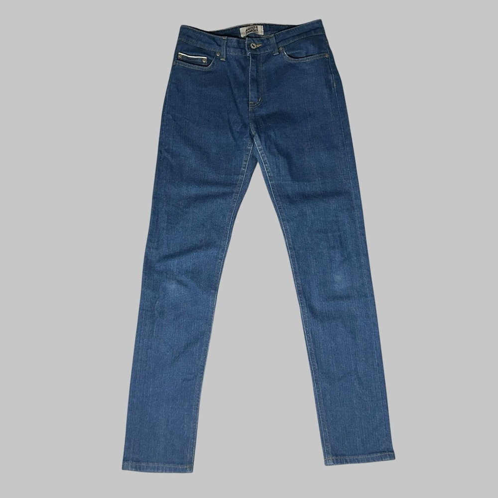 Naked And Famous Women's 29x31 High Skinny Island Blue Stretch Selvedge Jeans